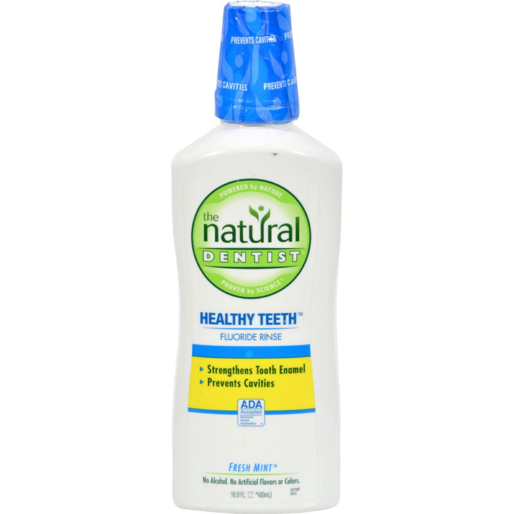 Natural Dentist Healthy Teeth And Gums Anticavity Fluoride Rinse - Fresh Mint - 16.9 Oz