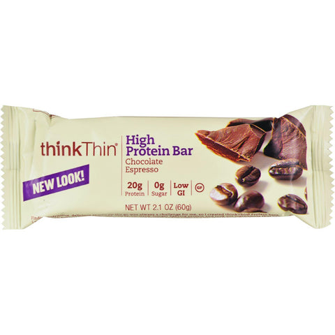 Think Products Thin Bar - Chocolate Espresso - Case Of 10 - 2.1 Oz