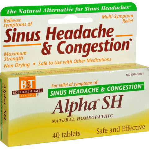 Boericke And Tafel Alpha Sh Sinus Headache - 40 Tablets