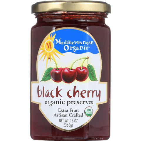 Mediterranean Organic Fruit Preserves - Organic - Black Cherry - 13 Oz - Case Of 12
