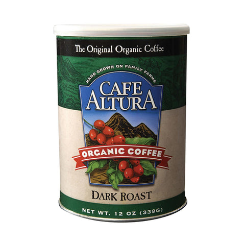 Cafe Altura Organic Ground Coffee - Dark Roast - Case Of 6 - 12 Oz.
