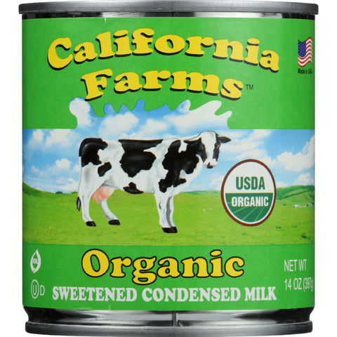 California Farms Condensed Milk - Organic - Sweetened - 14 Oz - Case Of 24