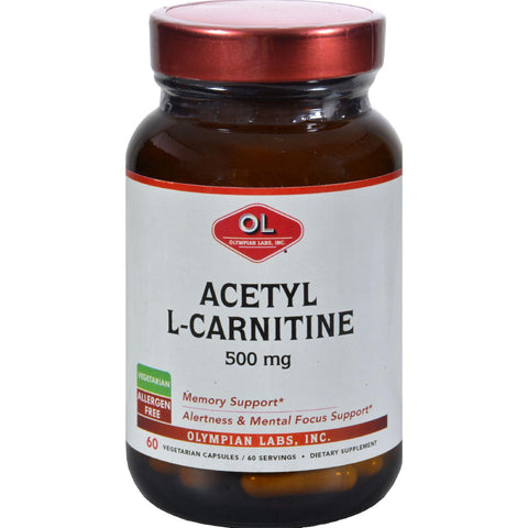 Olympian Labs Acetyl L-carnitine - 500 Mg - 60 Vegetarian Capsules