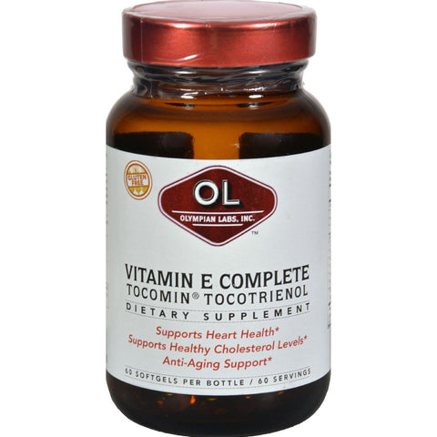 Olympian Labs Vitamin E - Complete - Tocomin Tocotrienol - 60 Softfels