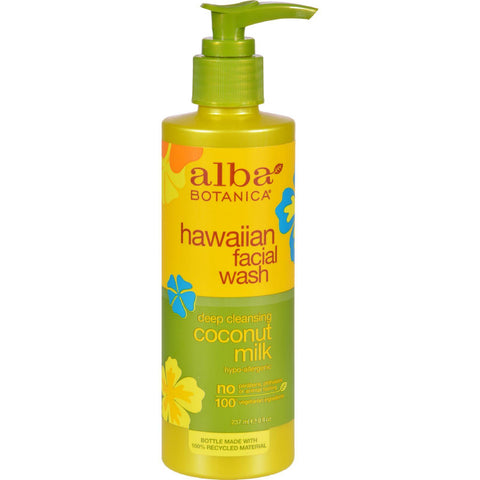 Alba Botanica Hawaiian Facial Wash Coconut Milk - 8 Fl Oz