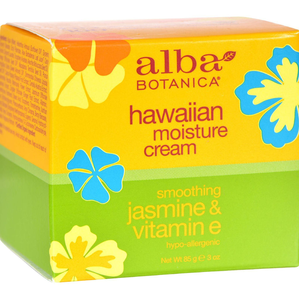 Alba Botanica Hawaiian Moisture Cream Jasmine And Vitamin E - 3 Oz