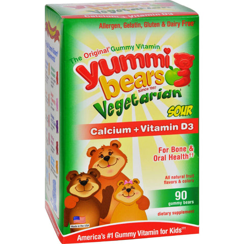 Hero Nutritional Products Yummi Bears Vegetarian Calcium With Vitamin D - Fruit Flavors - 90 Ct