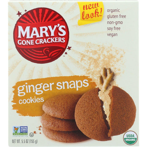 Marys Gone Crackers Cookies - Organic - Ginger Snaps - Gluten Free - 5.5 Oz - Case Of 6