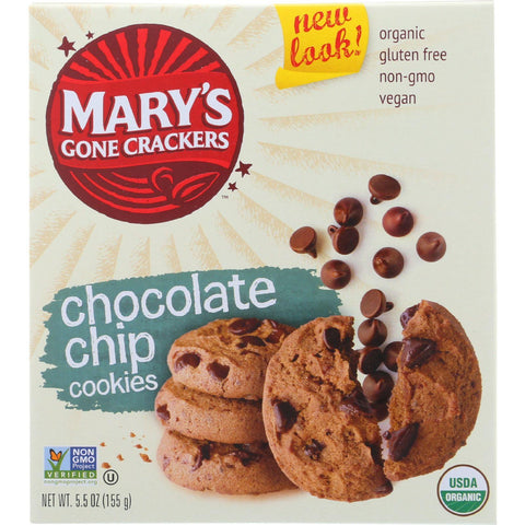 Marys Gone Crackers Cookies - Organic - Chocolate Chip - Gluten Free - 5.5 Oz - Case Of 6