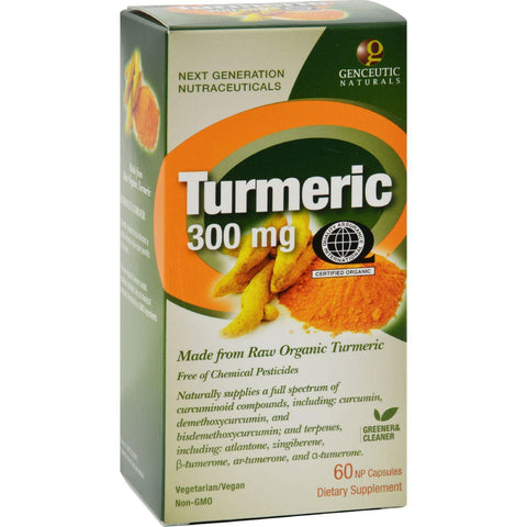 Genceutic Naturals Organic Turmeric - 300 Mg - 60 Capsules