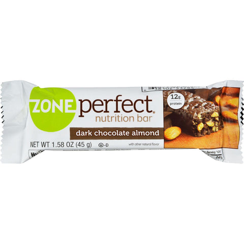 Zone Nutrition Bar - Dark Chocolate Almond - Case Of 12 - 1.58 Oz