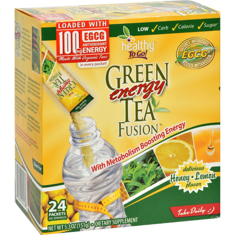 To Go Brands Green Tea Energy Fusion Honey Lemon - 24 Packets