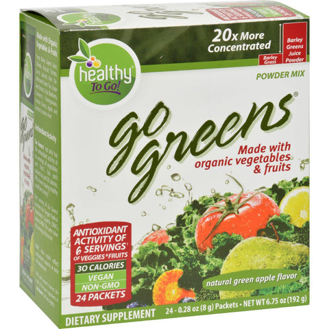 To Go Brands Go Greens Fruit - 24 Packets