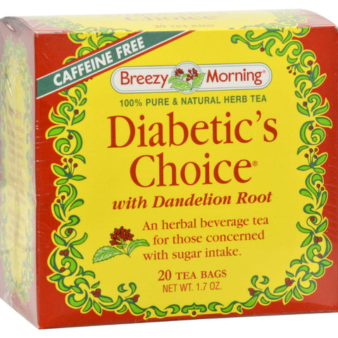 Breezy Morning Teas Diabetic's Choice With Dandelion Root - 20 Tea Bags