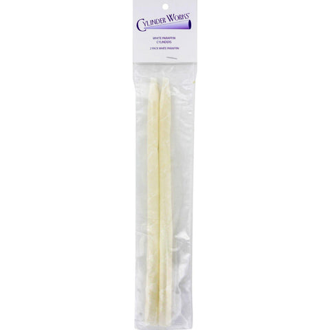 Cylinder Works Paraffin Candles - White - 2 Pack