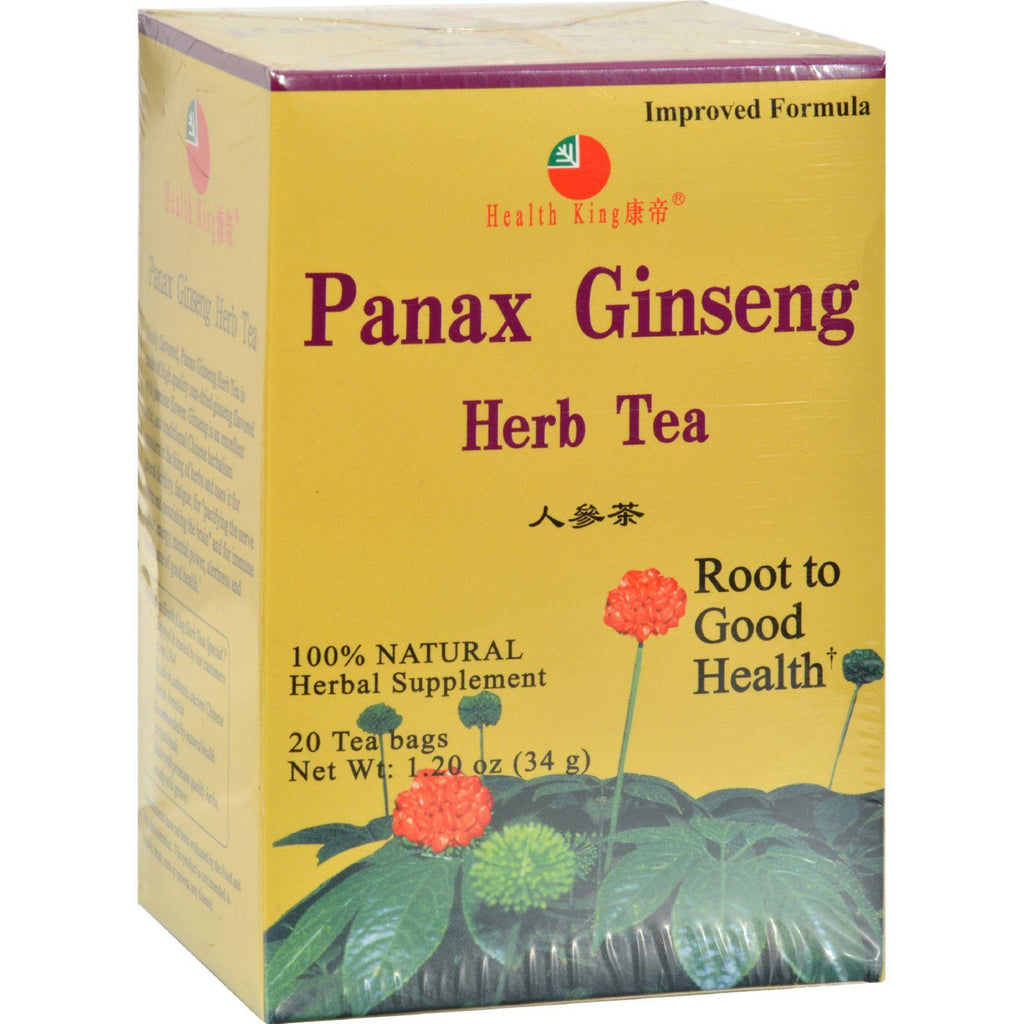 Health King Medicinal Teas Panax Ginseng Herb Tea - 20 Tea Bags