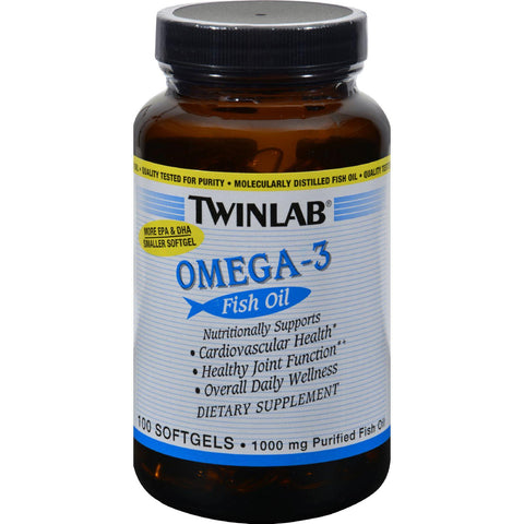 Twinlab Omega-3 Fish Oil - 1000 Mg - 100 Softgels