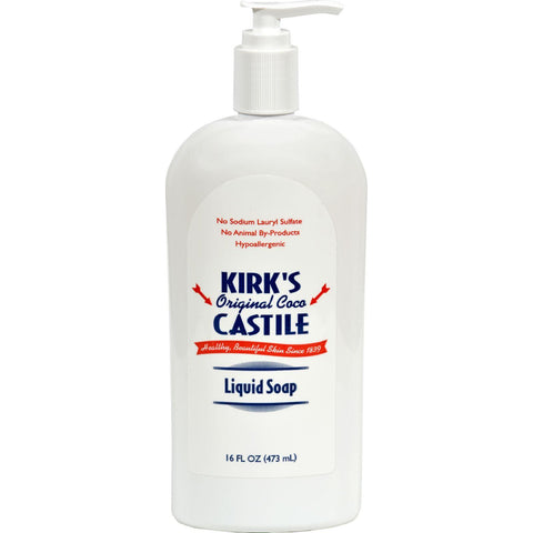 Kirk's Natural Original Coco Castile Liquid Soap With Pump - 16 Fl Oz