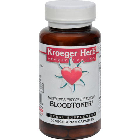 Kroeger Herb Blood Toner - 100 Vegetarian Capsules