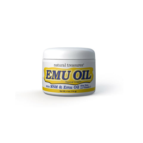 Natural Treasures Emu Oil Topical Cream - 4 Oz