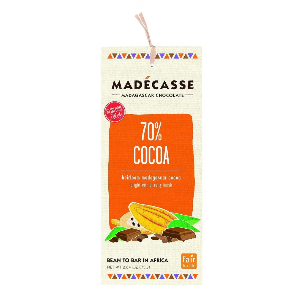 Madecasse Chocolate Bars - 70 Percent Cocoa Chocolate - 2.64 Oz - 12 Count
