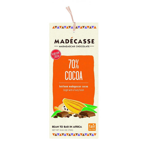 Madecasse Chocolate Bars - 70 Percent Cocoa Chocolate - 2.64 Oz - 12 Count