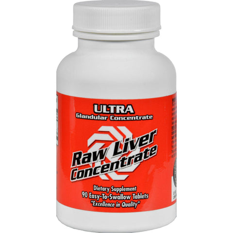 Ultra Glandulars Raw Liver Concentrate - 8000 Mg - 90 Tablets