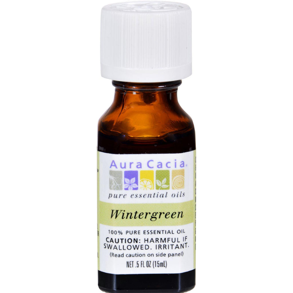 Aura Cacia Pure Essential Oil Wintergreen - 0.5 Fl Oz