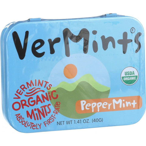 Vermints Breath Mints - All Natural - Peppermint - 1.41 Oz - Case Of 6