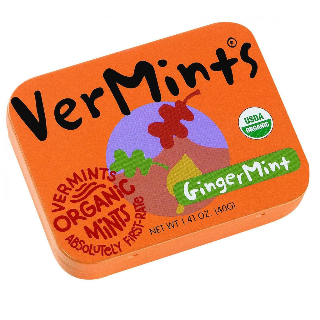 Vermints Breath Mints - All Natural - Gingermint - 1.41 Oz - Case Of 6