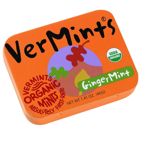 Vermints Breath Mints - All Natural - Gingermint - 1.41 Oz - Case Of 6