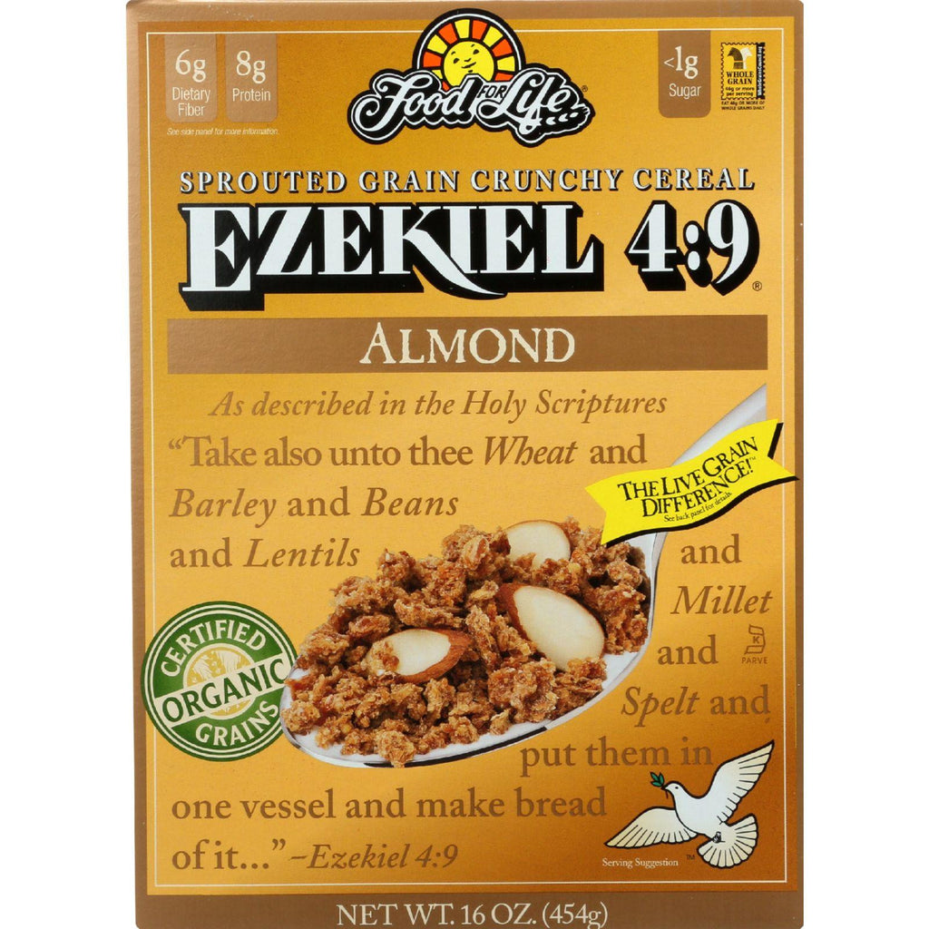 Food For Life Baking Co. Cereal - Organic - Ezekiel 4-9 - Sprouted Whole Grain - Almond - 16 Oz - Case Of 6