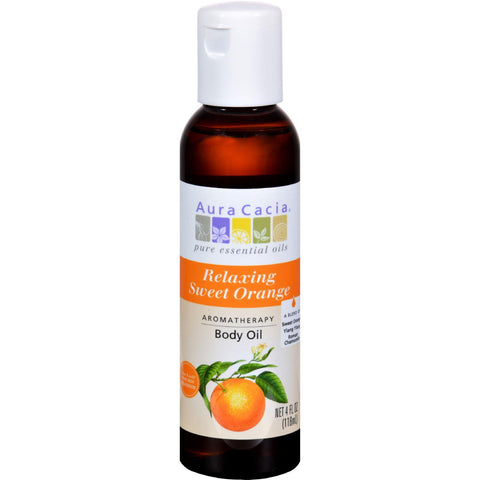 Aura Cacia Aromatherapy Body Oil - Relaxation - Tangy Citrus Aroma - 4 Fl Oz