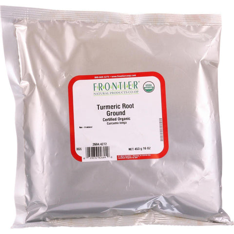 Frontier Herb Turmeric Root - Organic - Powder - Ground - Bulk - 1 Lb