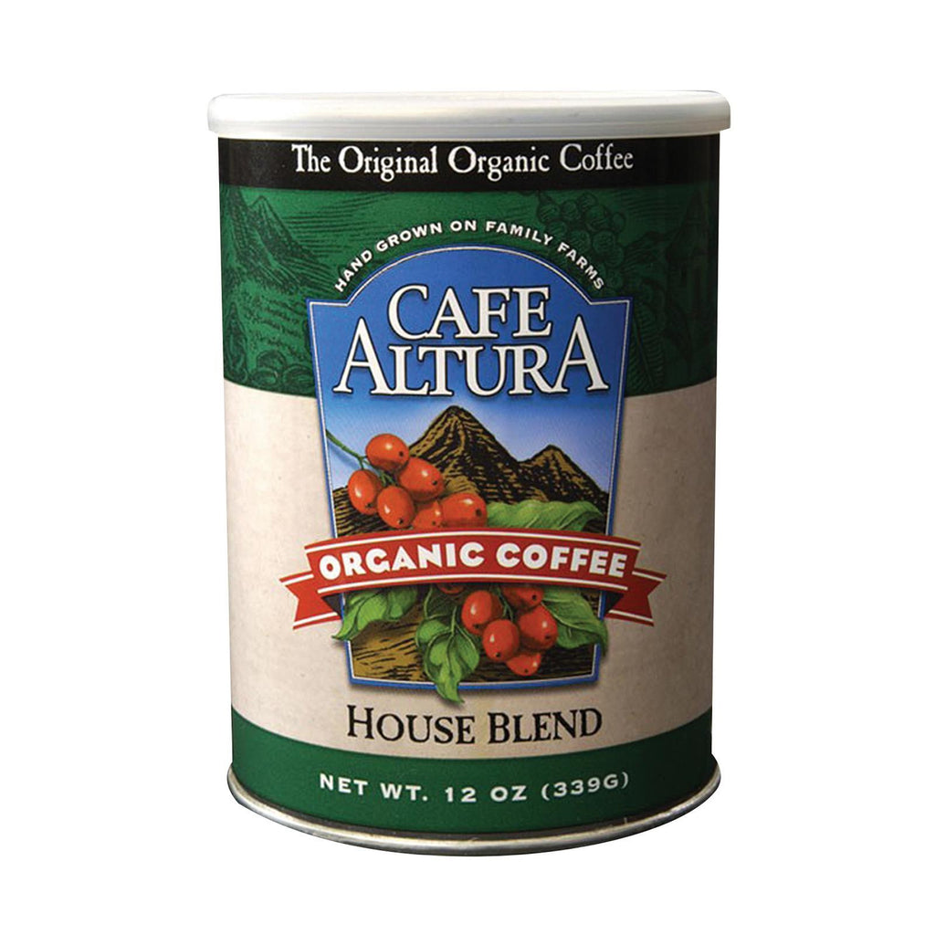 Cafe Altura Organic Ground Coffee - House Blend - Case Of 6 - 12 Oz.