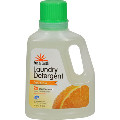Sun And Earth 2x Concentrated Laundry Detergent - Light Citrus Scent - Case Of 6 - 50 Oz