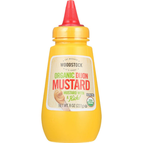 Woodstock Mustard - Organic - Dijon - 8 Oz - Case Of 12