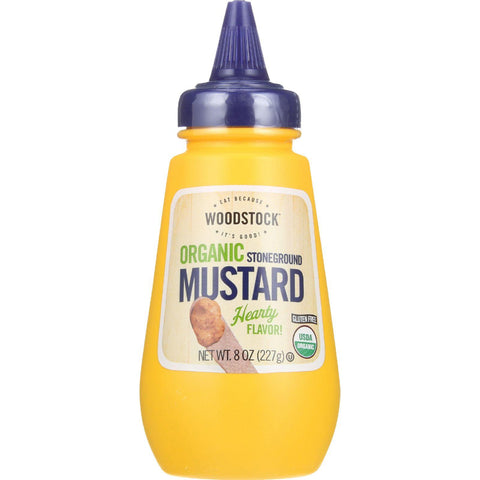 Woodstock Mustard - Organic - Stoneground - 8 Oz - Case Of 12