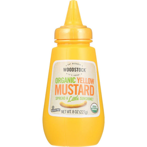 Woodstock Mustard - Organic - Yellow - 8 Oz - Case Of 12