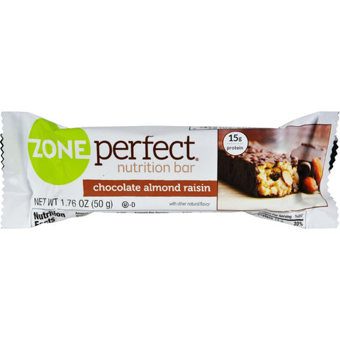 Zone Nutrition Bar - Chocolate Almond Raisin - Case Of 12 - 1.76 Oz