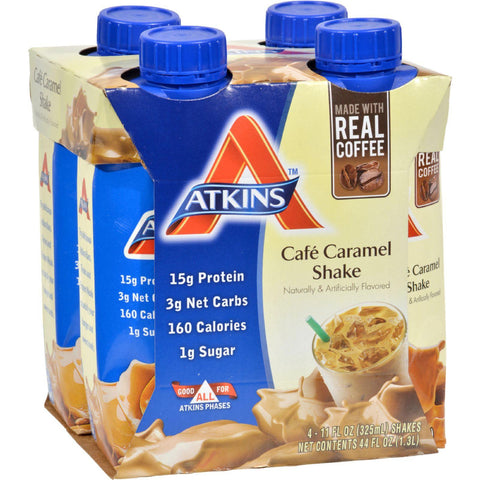 Atkins Advantage Rtd Shake Cafe Caramel - 11 Fl Oz Each - Pack Of 4