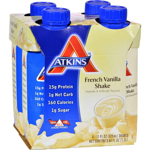 Atkins Advantage Rtd Shake French Vanilla - 11 Fl Oz Each - Pack Of 4