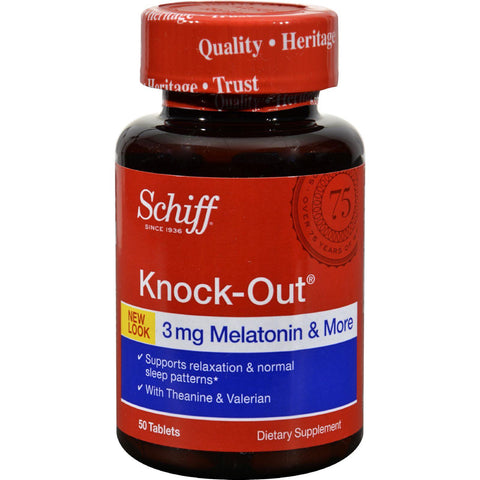 Schiff Knock-out Melatonin With Theanine And Valerian - 50 Tablets