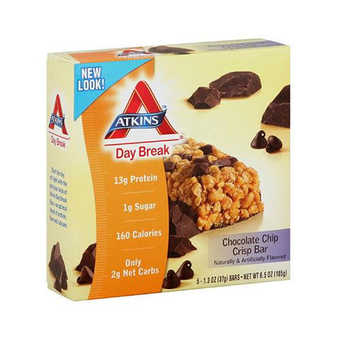 Atkins Day Break Bar - Chocolate Chip Crisp - 5 Bars