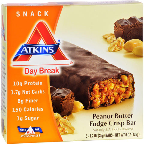 Atkins Day Break Bar Peanut Butter Fudge Crisp - 5 Bars