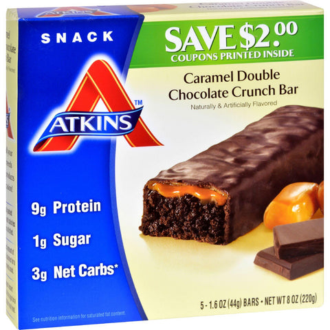Atkins Advantage Bar Caramel Double Chocolate Crunch - 5 Bars