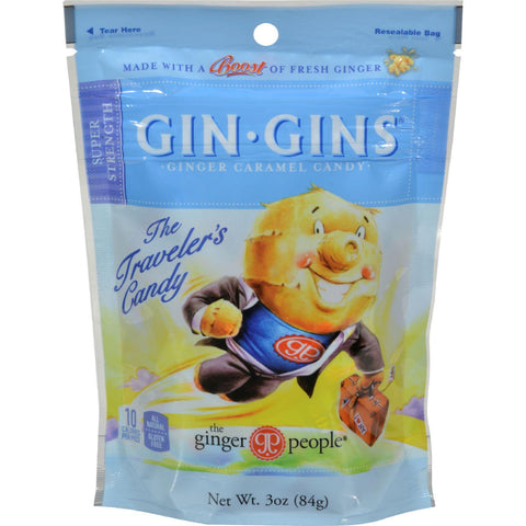 Ginger People Gingins Super Candy Bags - Case Of 24 - 3 Oz
