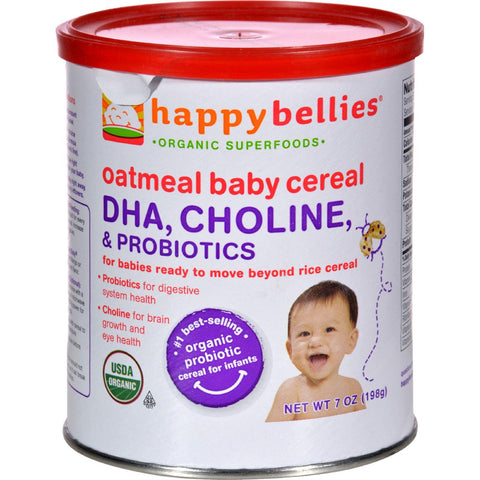 Happy Baby Happy Bellies Cereal - Organic Oatmeal - 7 Oz - Case Of 6