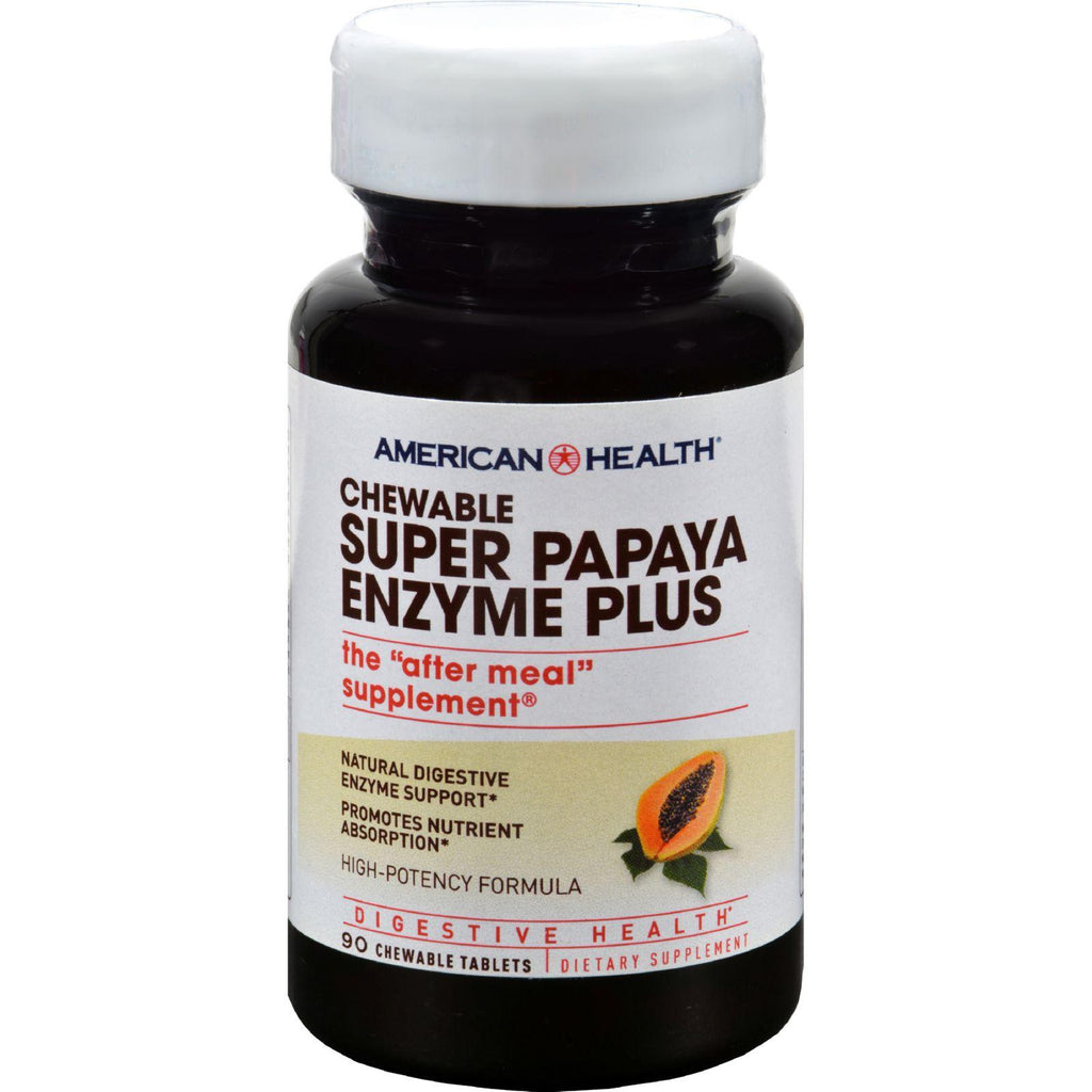 American Health Super Papaya Enzyme Plus Chewable - 90 Chewable Tablets