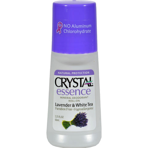 Crystal Essence Roll On Deodorant Lavender And White Tea - 2.25 Fl Oz